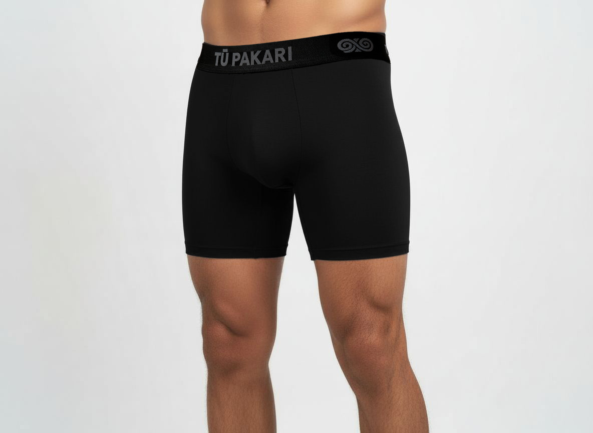 grey waist TŪ Tāne Bamboo Essentials Shorts - Image 1